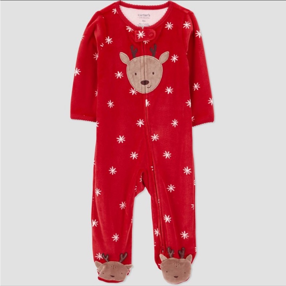 Carter's Festive Reindeer Footie Pajamas